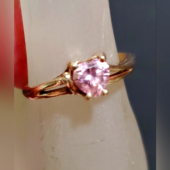 2 pink ice 10k gold sold together - Picture 2 of 8